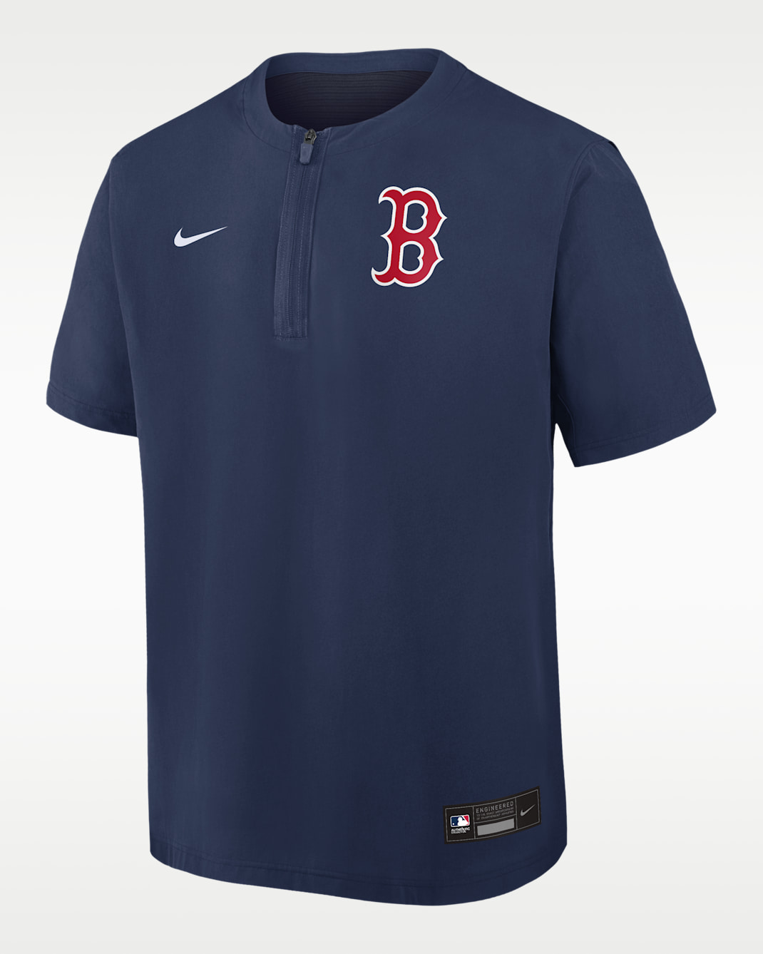 Boston Red Sox Authentic Collection Men's Nike Dri-FIT MLB 1/4-Zip Short-Sleeve Windshirt - Navy