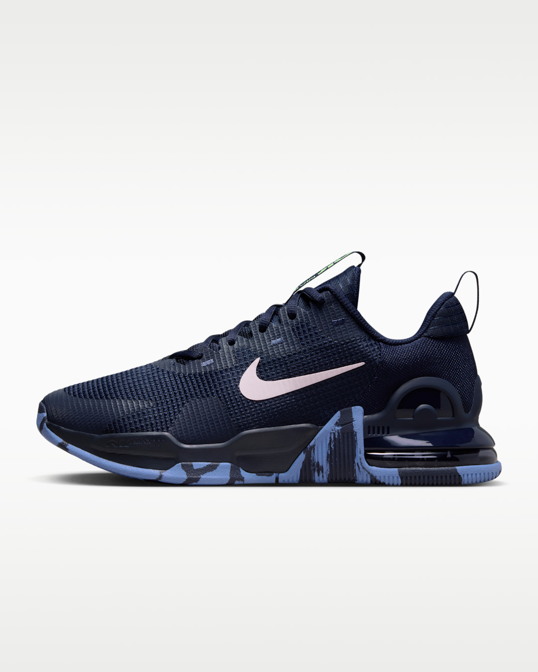 Nike Air Max Alpha Trainer 5 Men's Workout Shoes - Obsidian/Lime Blast/Polar/Pink Foam