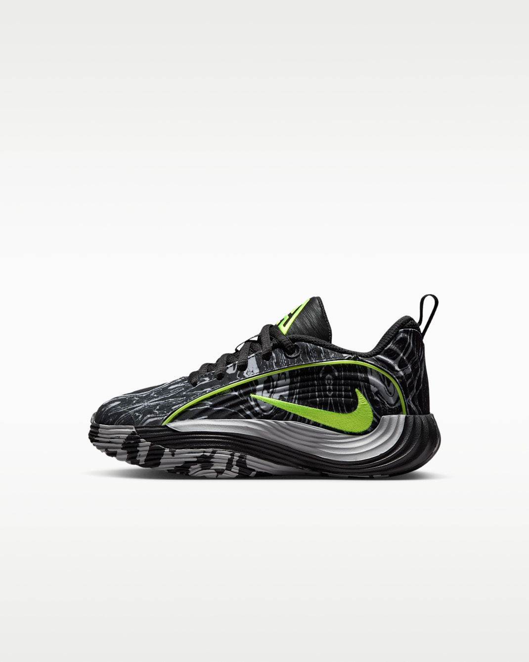 Giannis Immortality 5 Basketballschuh (jüngere Kinder) - Schwarz/Light Smoke Grey/Volt
