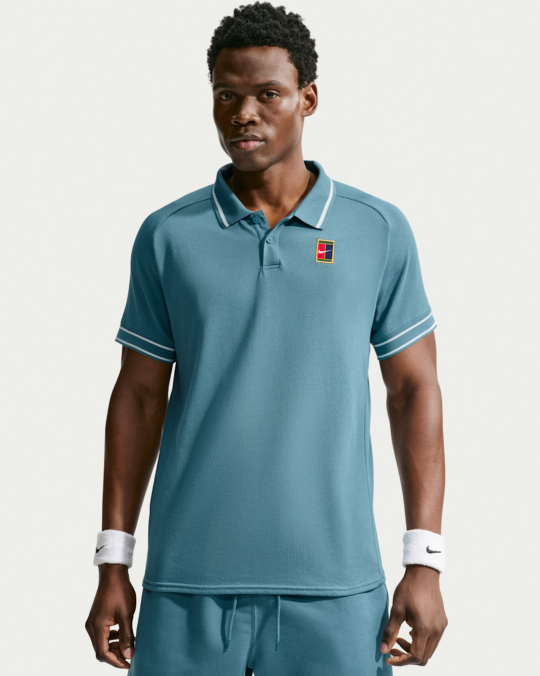 NikeCourt Heritage Men's Tennis Polo - Smokey Blue/Smokey Blue