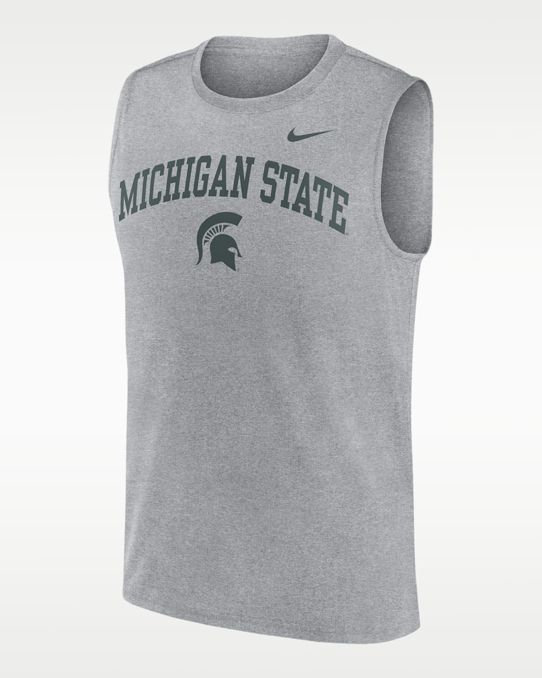 Michigan State Primetime Arch Legend Men's Nike Dri-FIT College Muscle Tank Top - Grey