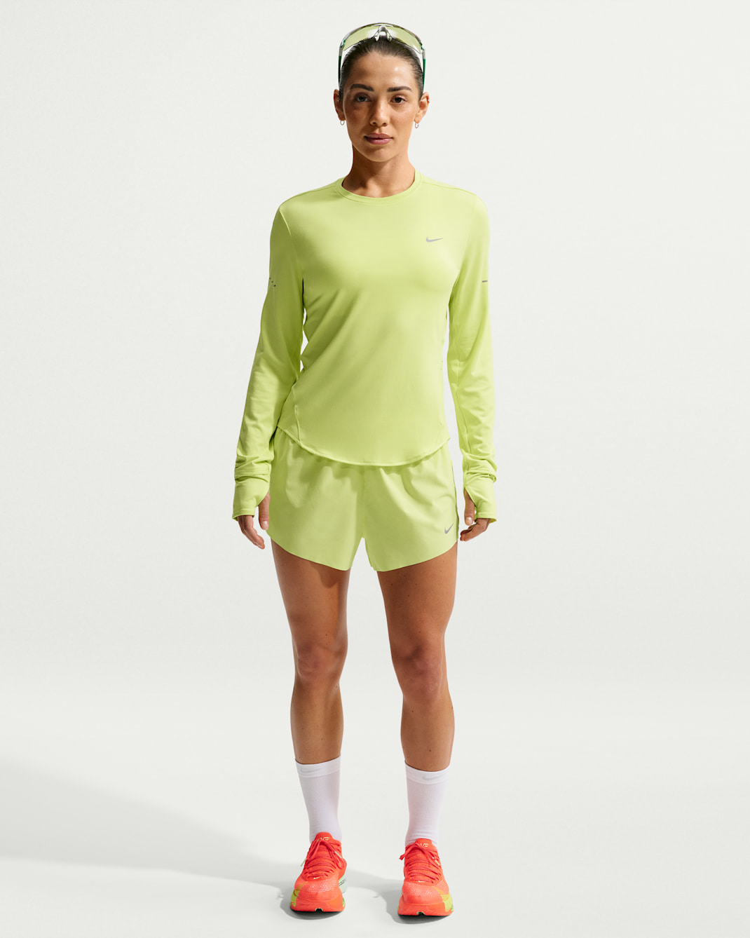 Nike Swift Women's Dri-FIT Mid-Rise 2.5" Brief-Lined Running Shorts - Light Lemon Twist