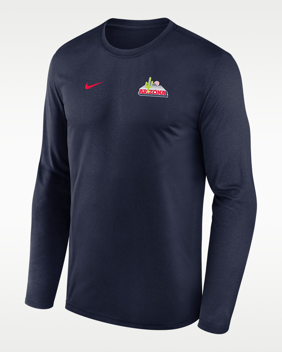 Arizona Sideline Legend Small Logo Men's Nike Dri-FIT College Long-Sleeve T-Shirt - College Navy