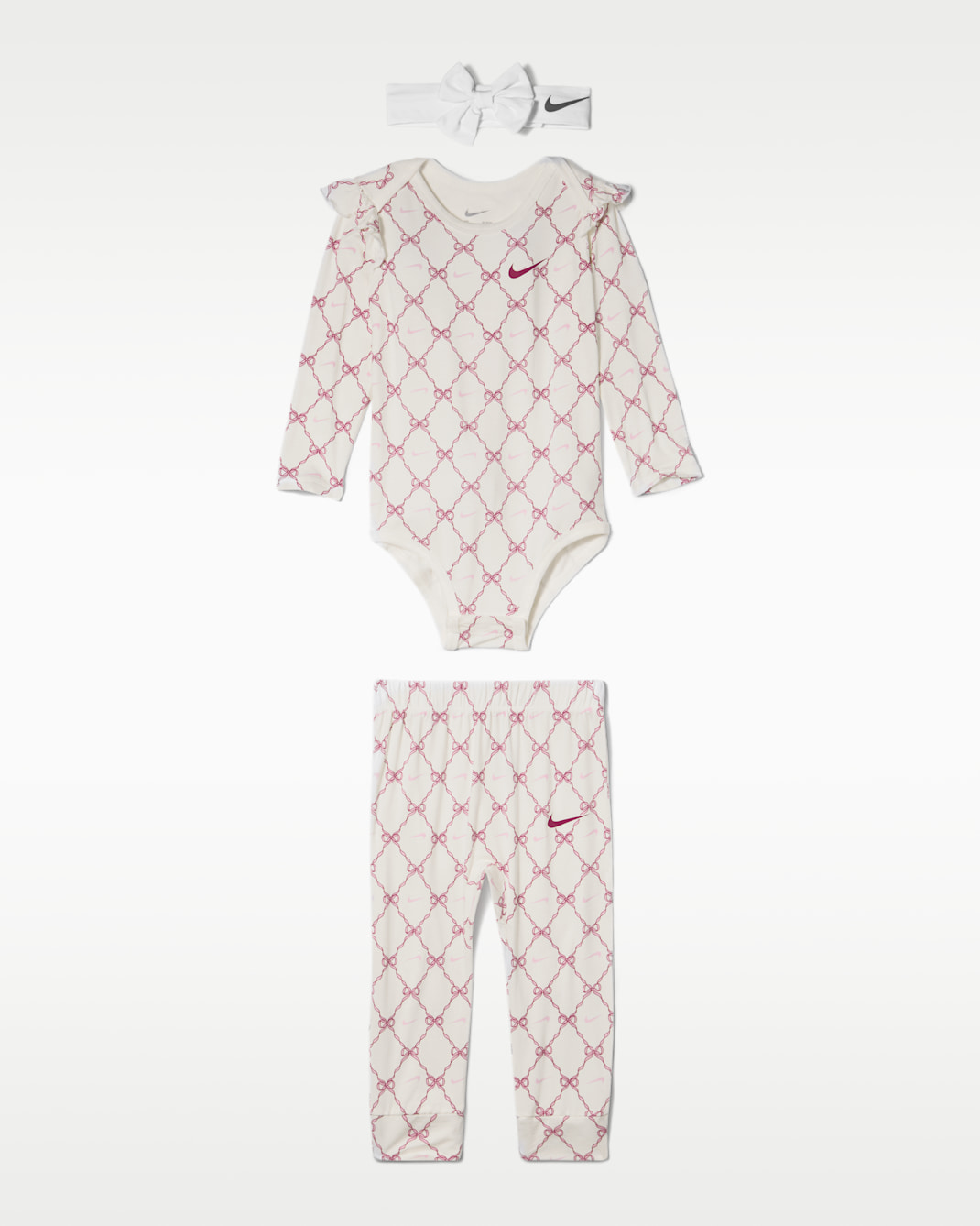 Nike Ready, Set, Grow! Baby (6-12M) 3-Piece Set - Sail/Sweet Beet