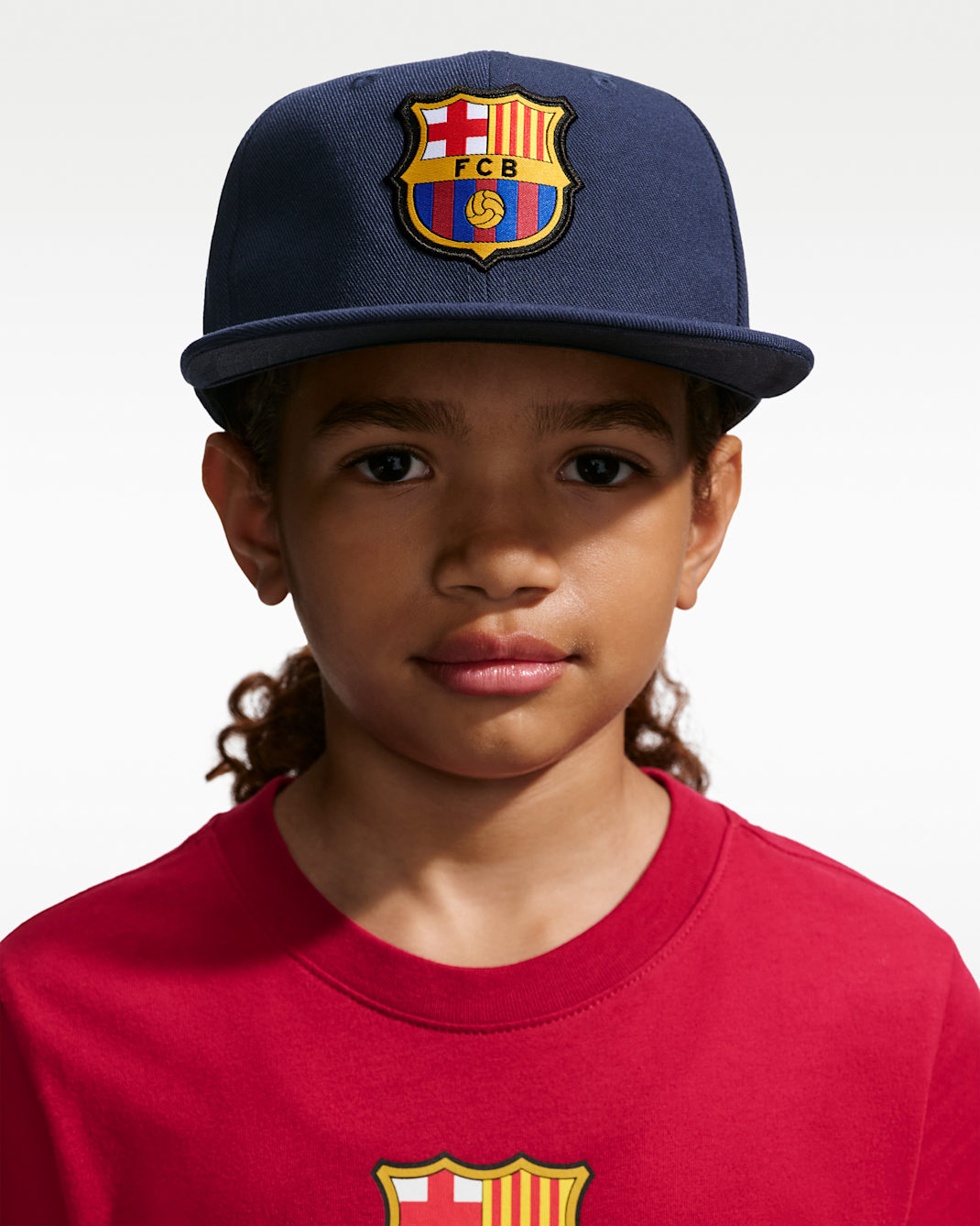 Gorra de futbol Nike para niños talla grande FC Barcelona Pro - Azul marino universitario