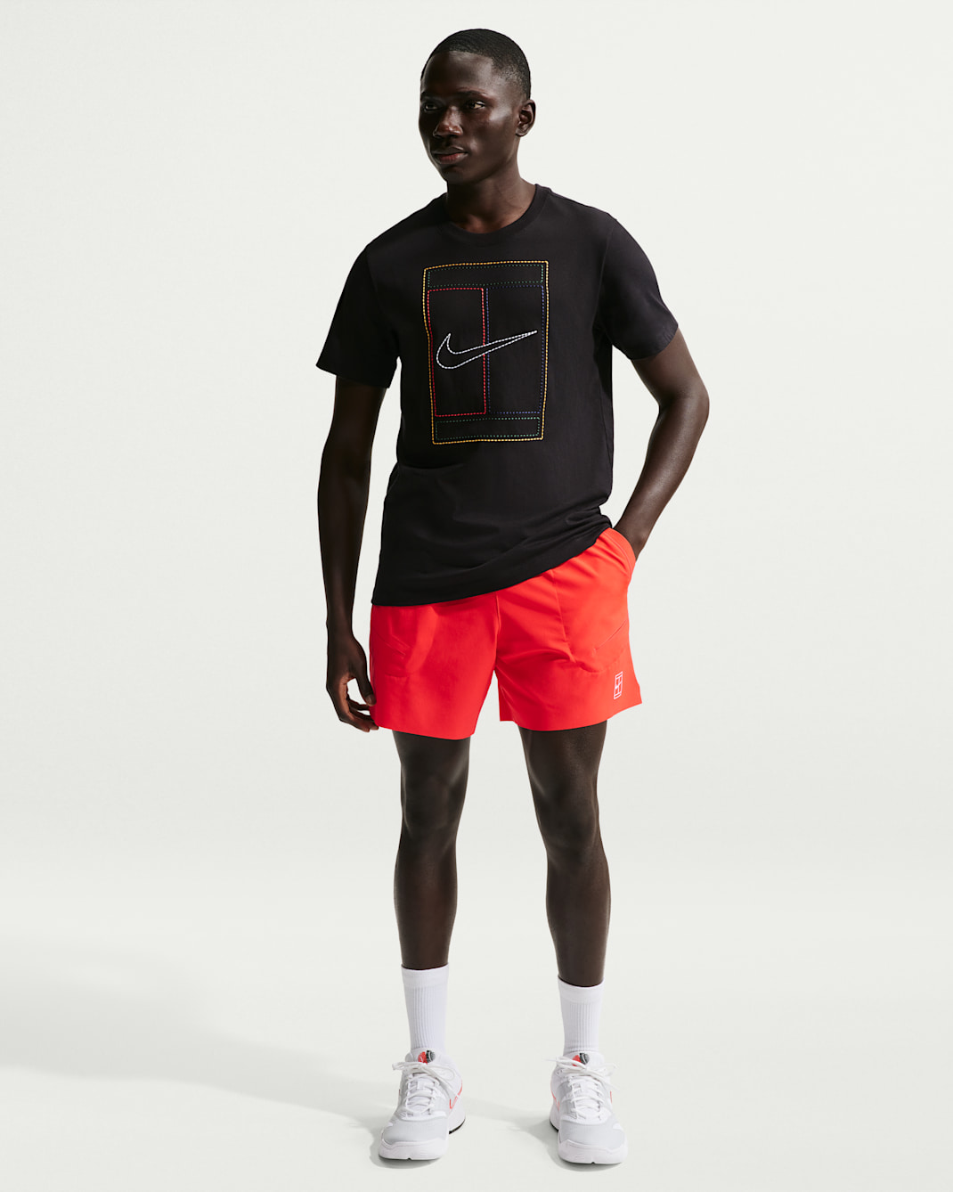 Shorts de tenis Dri-FIT de 15 cm para hombre NikeCourt Advantage - Rojo chile/Blanco