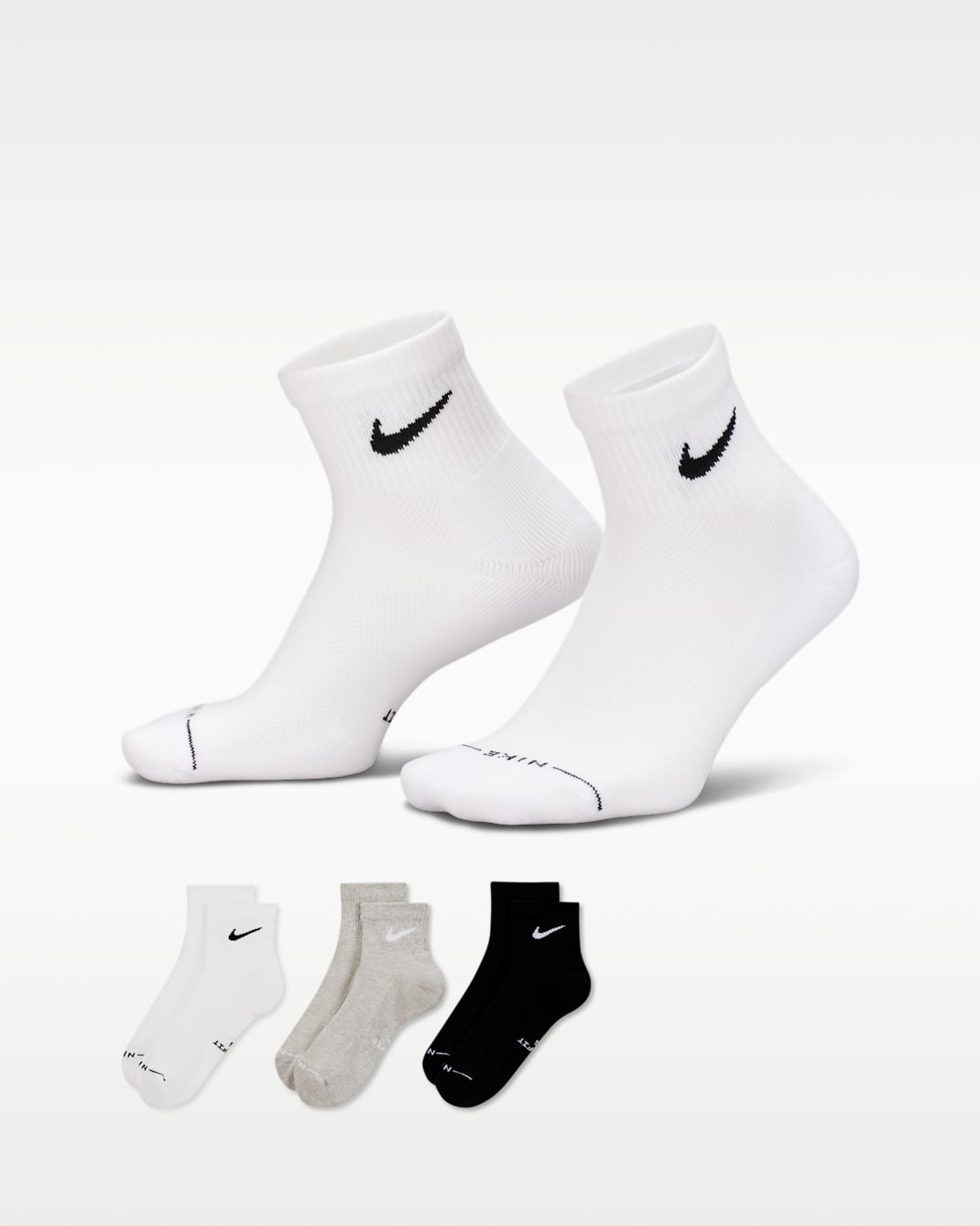 Nike Everyday Elevated Ankle Socks (3 Pairs) - Multi-Color