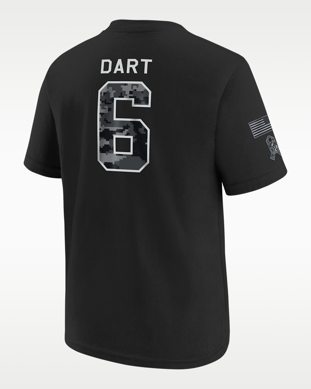 Jaxson Dart New York Giants Salute to Service Big Kids' Nike NFL T-Shirt