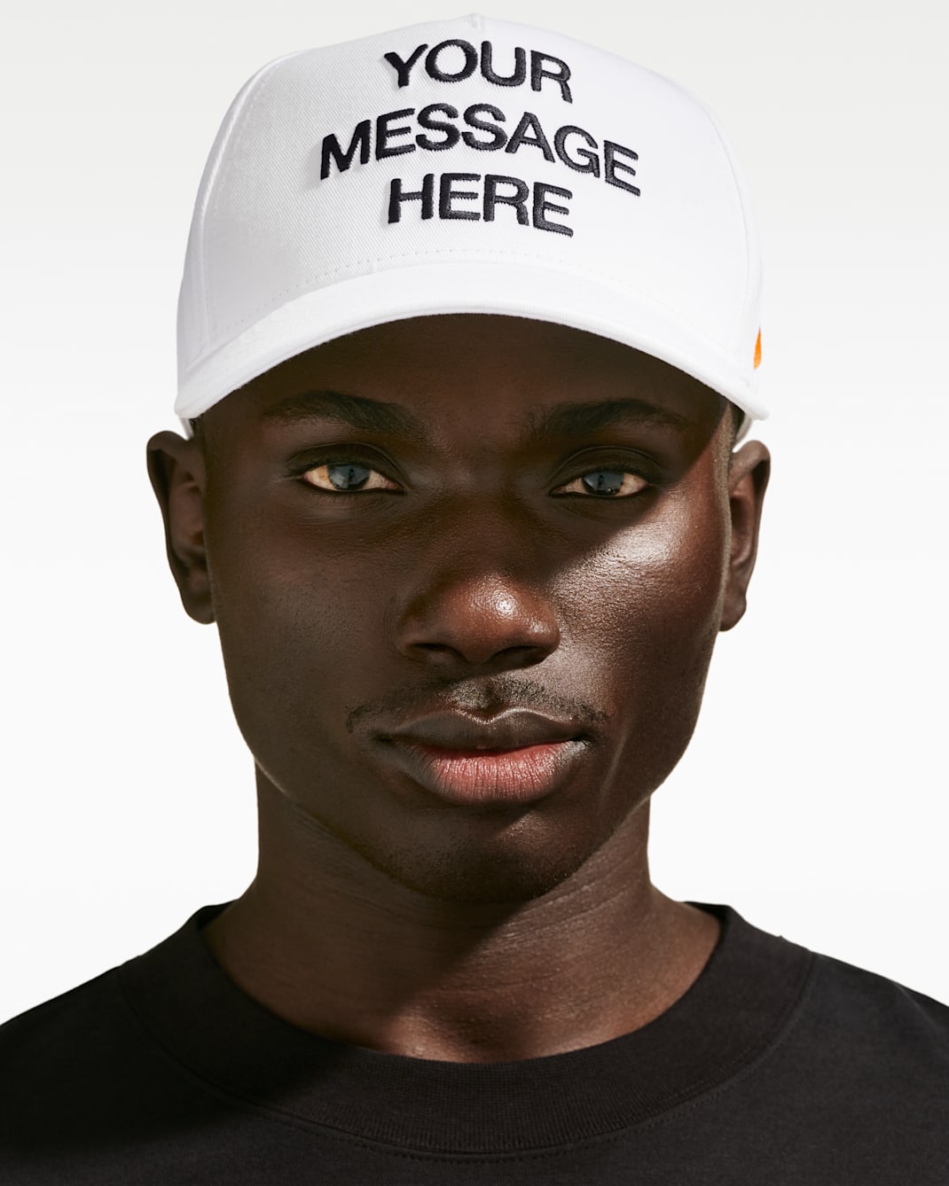 Nike Rise Structured A-Frame Cap - White/Black/Safety Orange