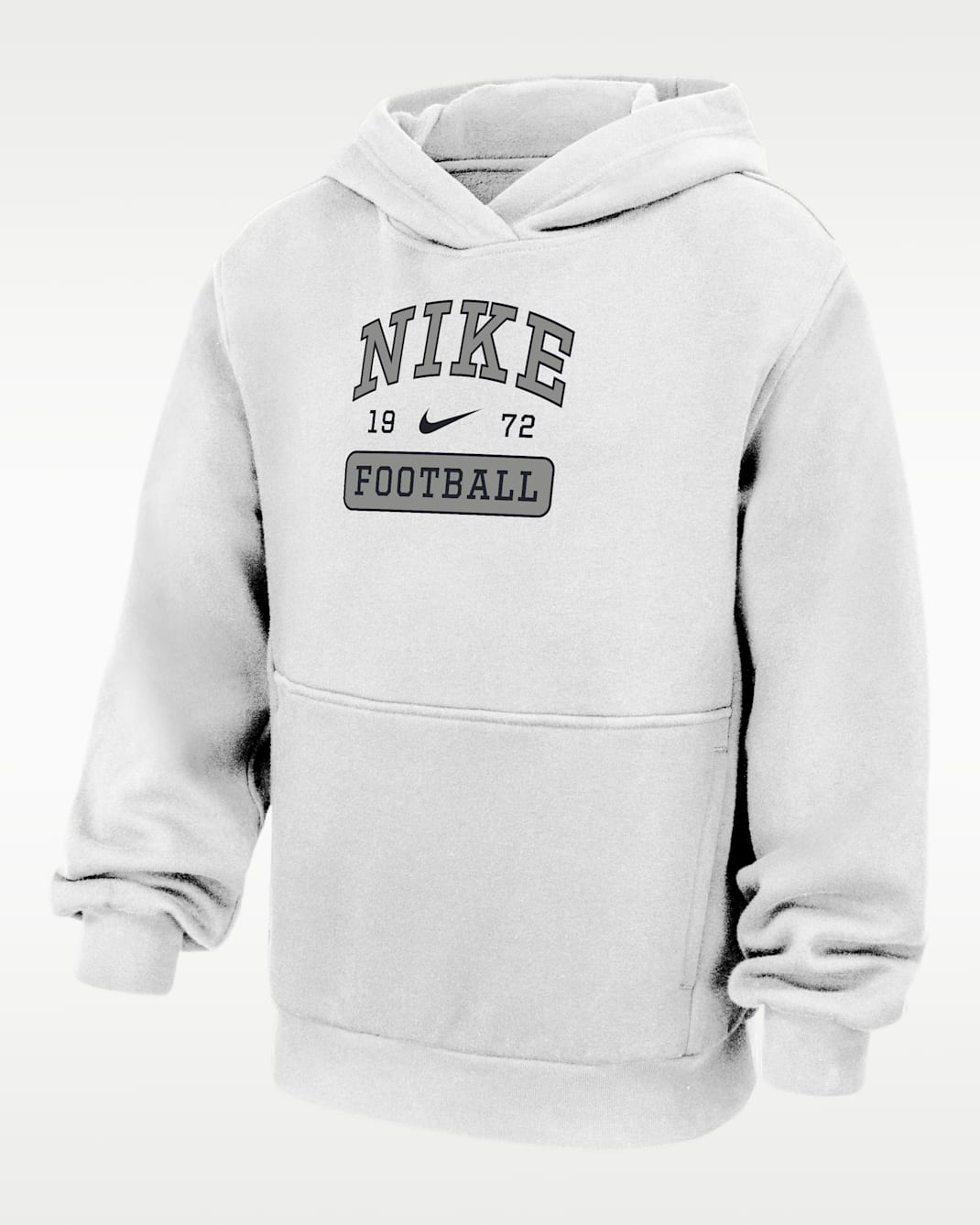 Sudadera de fútbol americano con gorro sin cierre para niños talla grande Nike Club Fleece - Blanco