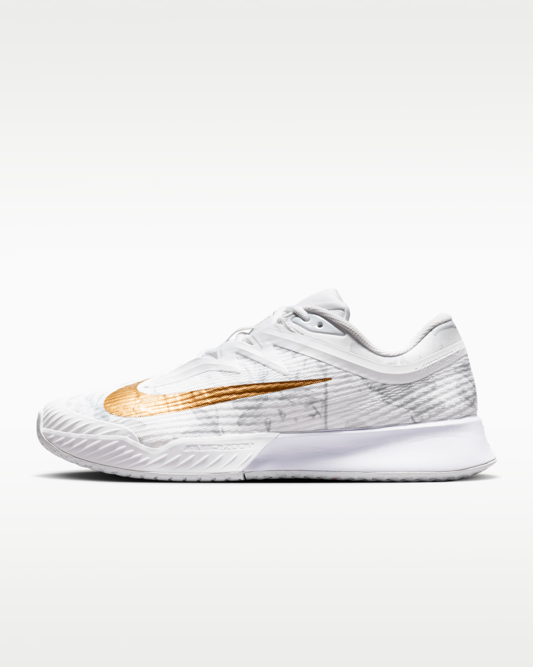 Nike Vapor Pro 3 Magnolia Men's Hard Court Tennis Shoes - White/Pure Platinum/Metallic Gold