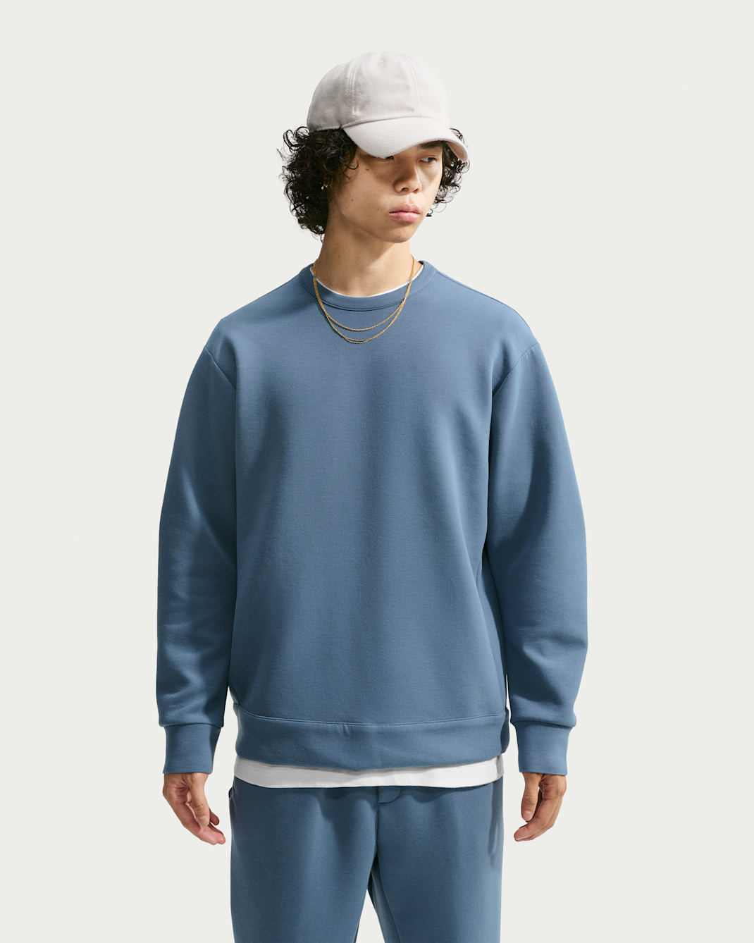 Nike 24.7 ImpossiblySoft Dri-FIT top met ronde hals voor heren - New Slate/Zwart/Midnight Navy
