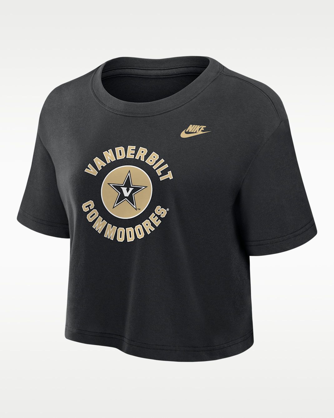 Vanderbilt Commodores Women's Nike Dri-FIT Cropped T-Shirt - Black