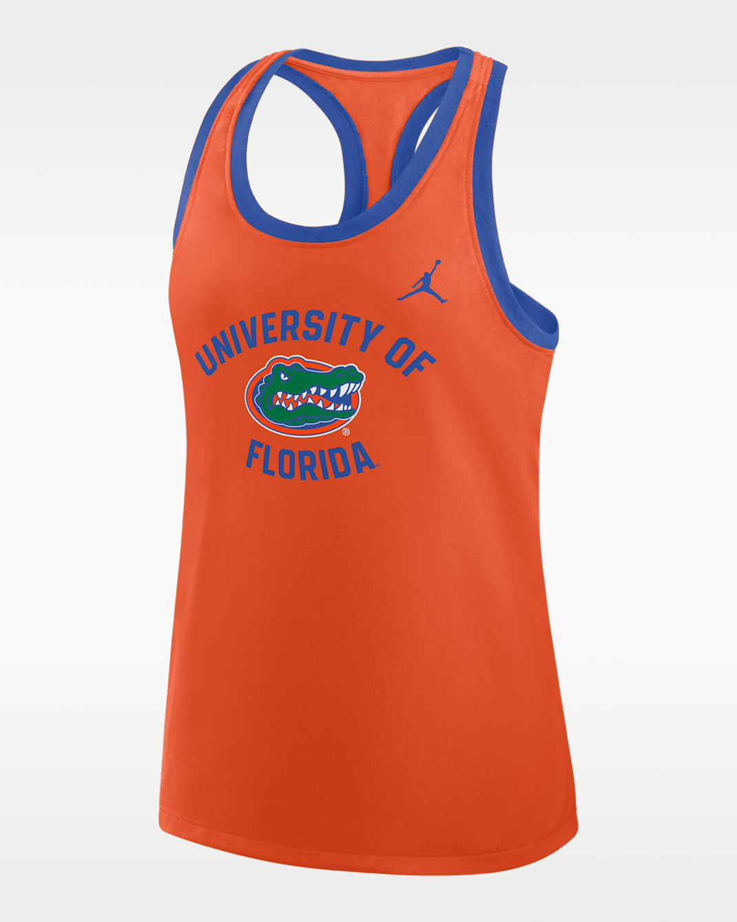 Camiseta de tirantes universitaria marca Jordan con espalda deportiva para mujer Florida Uni Name - Naranja