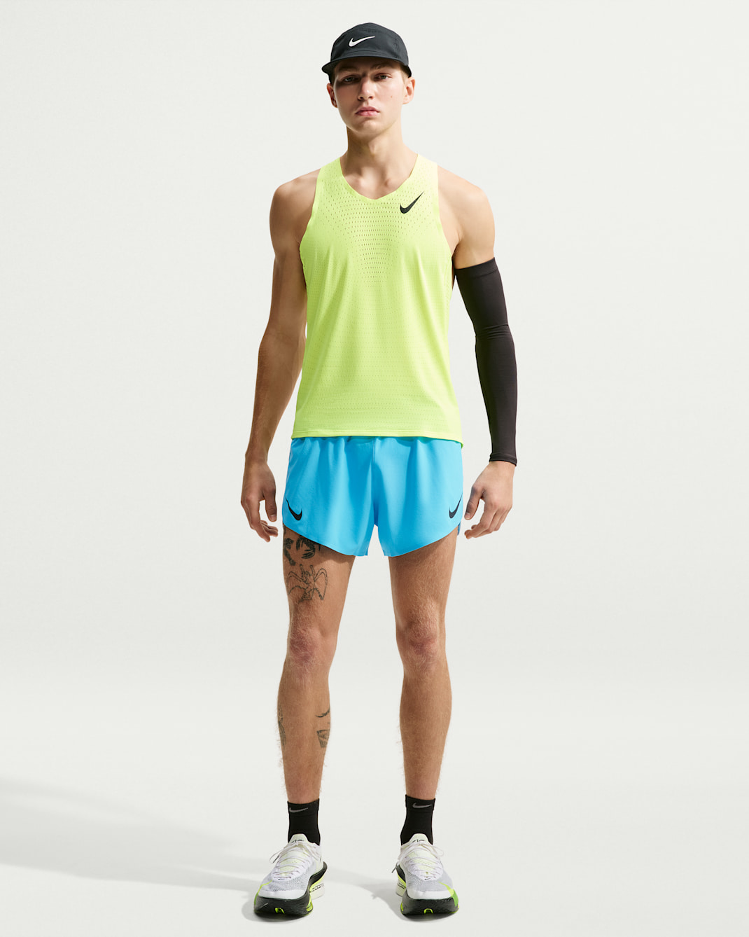 Nike AeroSwift Men's Dri-FIT ADV 10cm (approx.) Brief-Lined Running Shorts - Light Current Blue/Black