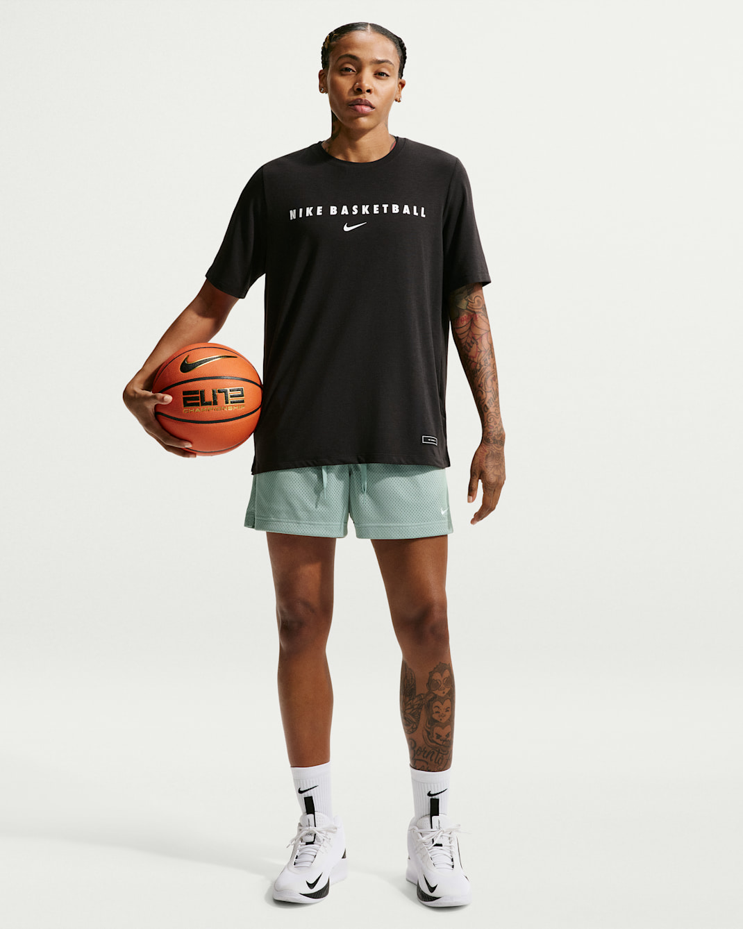 Nike Essential Women's Dri-FIT Mesh Basketball Shorts - Steam/White