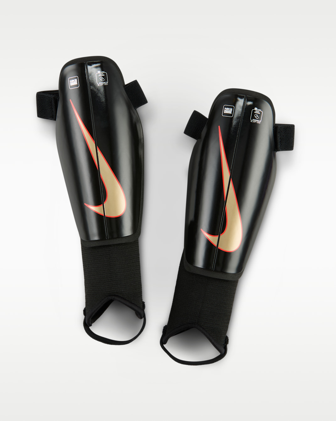 Nike Charge Kids' Soccer Shin Guards - Black/Bright Crimson/Blur