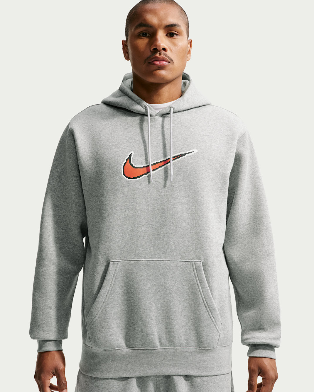 Nike Sportswear Club Men's Fleece Hoodie - Dark Grey Heather/Light Smoke Grey/Black