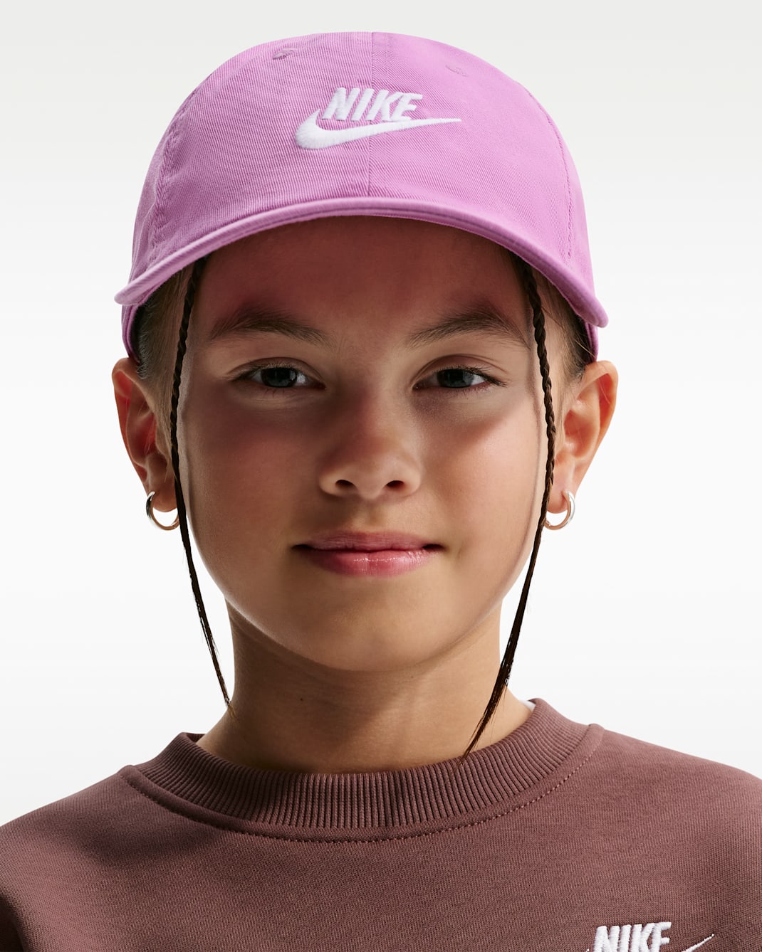 Nike Club Kids' Unstructured Futura Wash Cap - Light Magenta/White