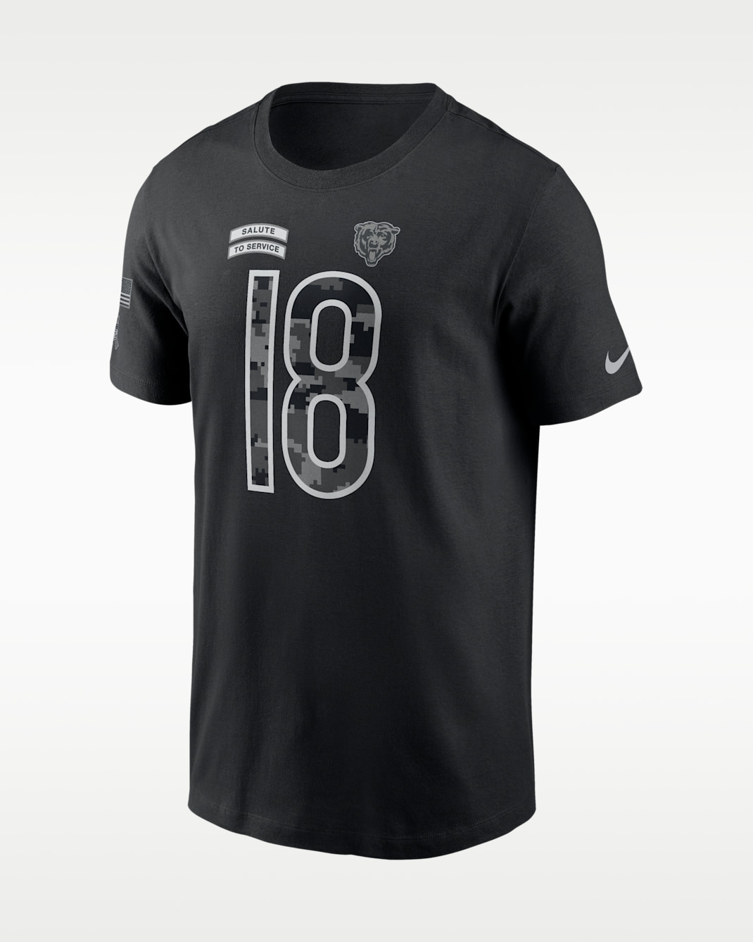 Caleb Williams Chicago Bears Salute to Service Men's Nike NFL T-Shirt - Black