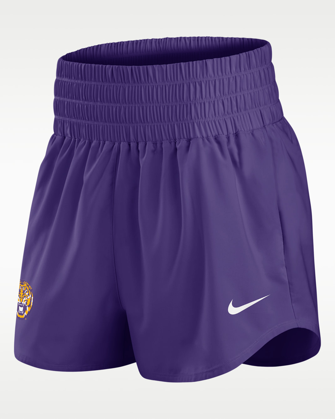 LSU Primary Logo One Women's Nike Dri-FIT College Shorts - Purple/Gold/White