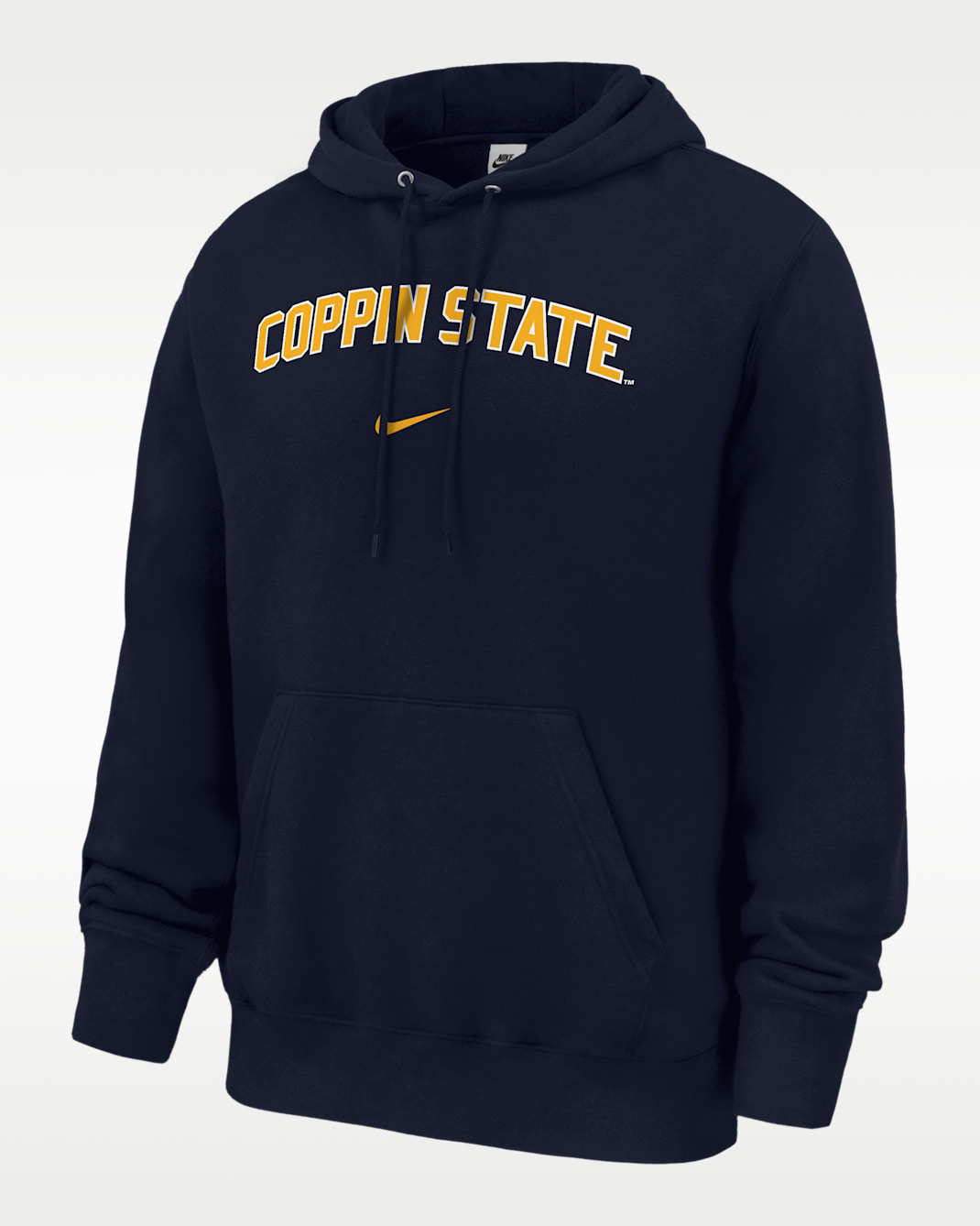 Nike College (Coppin State University) Men's Club Fleece Pullover Hoodie - College Navy