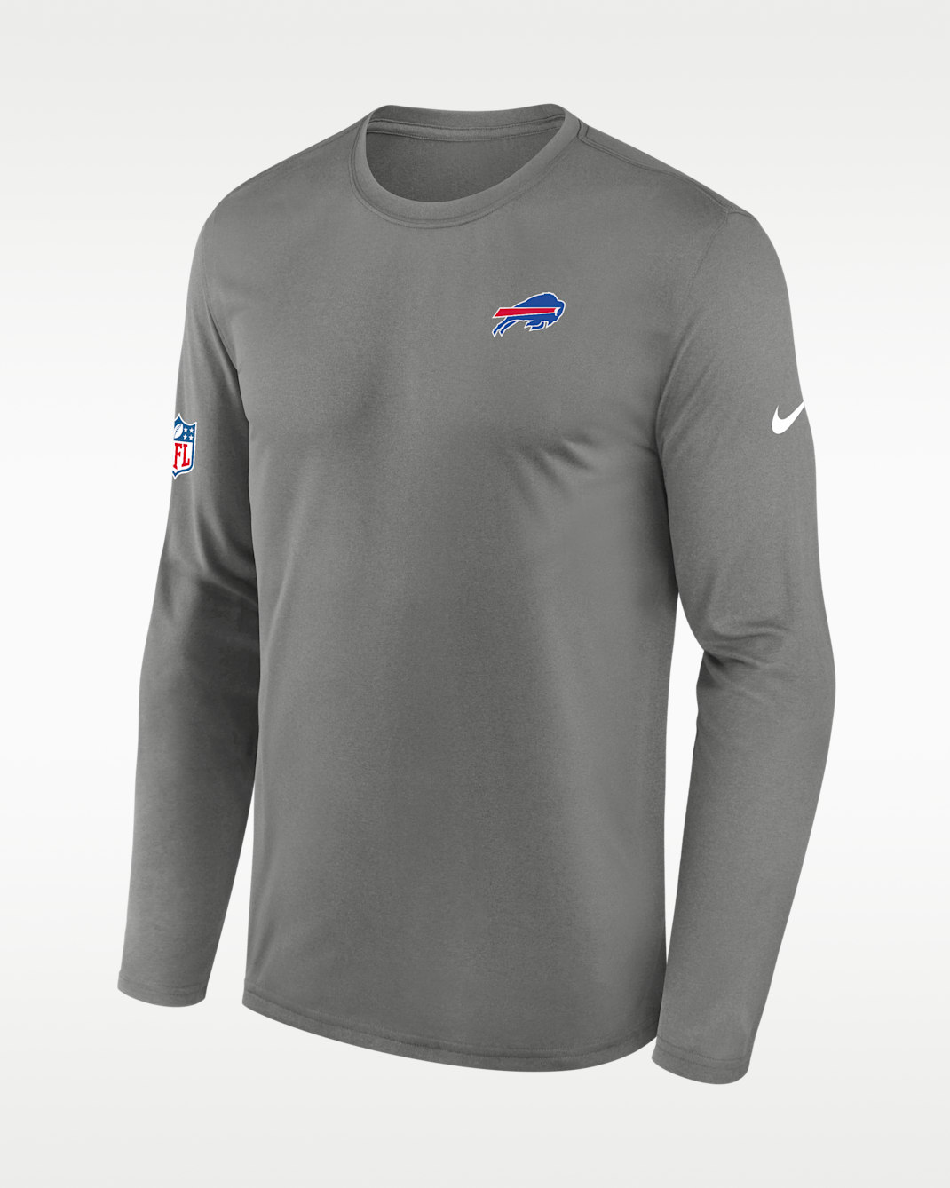 Playera de manga larga Nike Dri-FIT de la NFL para hombre Buffalo Bills Alt Legend Small Logo - Carbón
