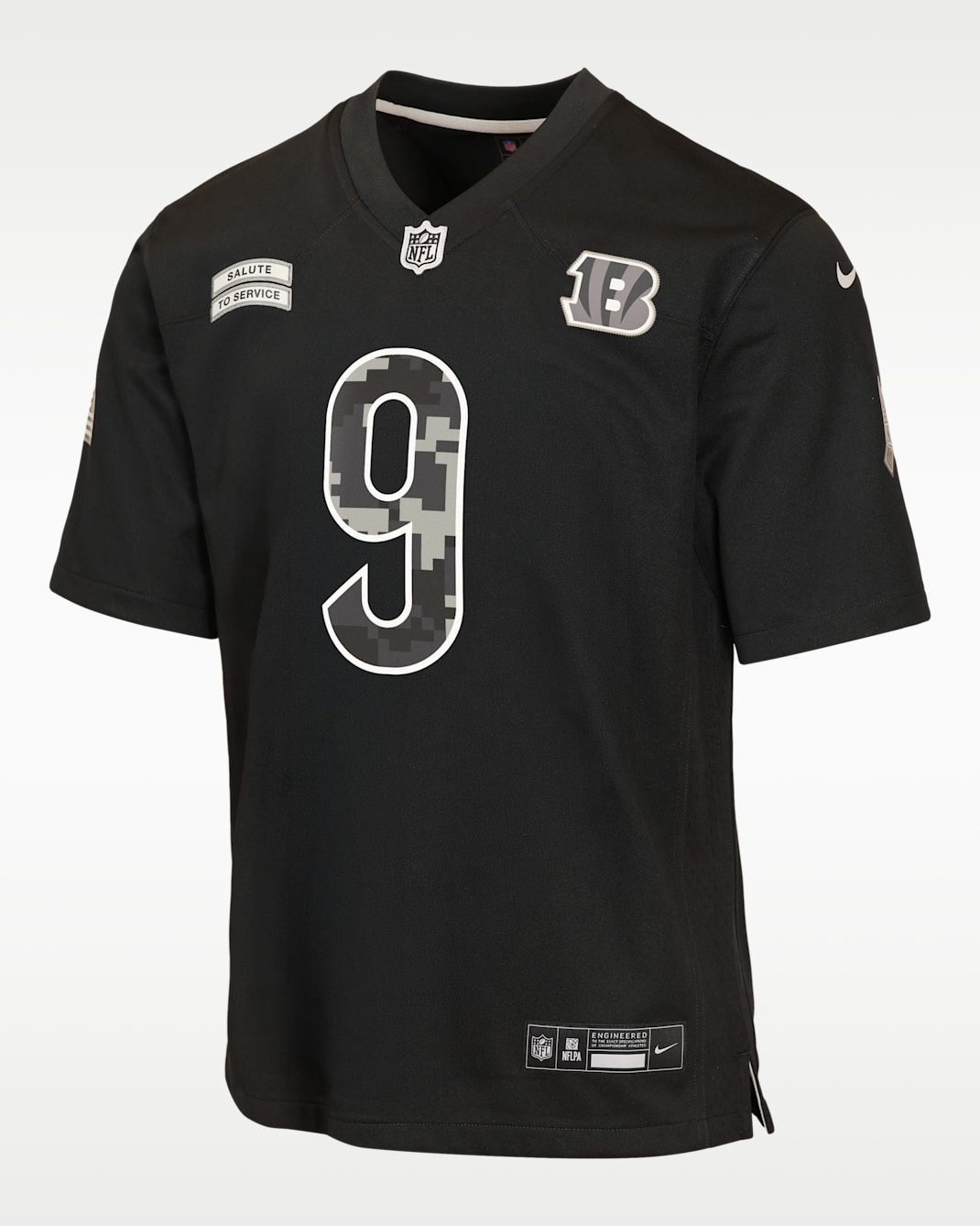 Joe Burrow Cincinnati Bengals Salute to Service Big Kids' Nike NFL Game Jersey - Black