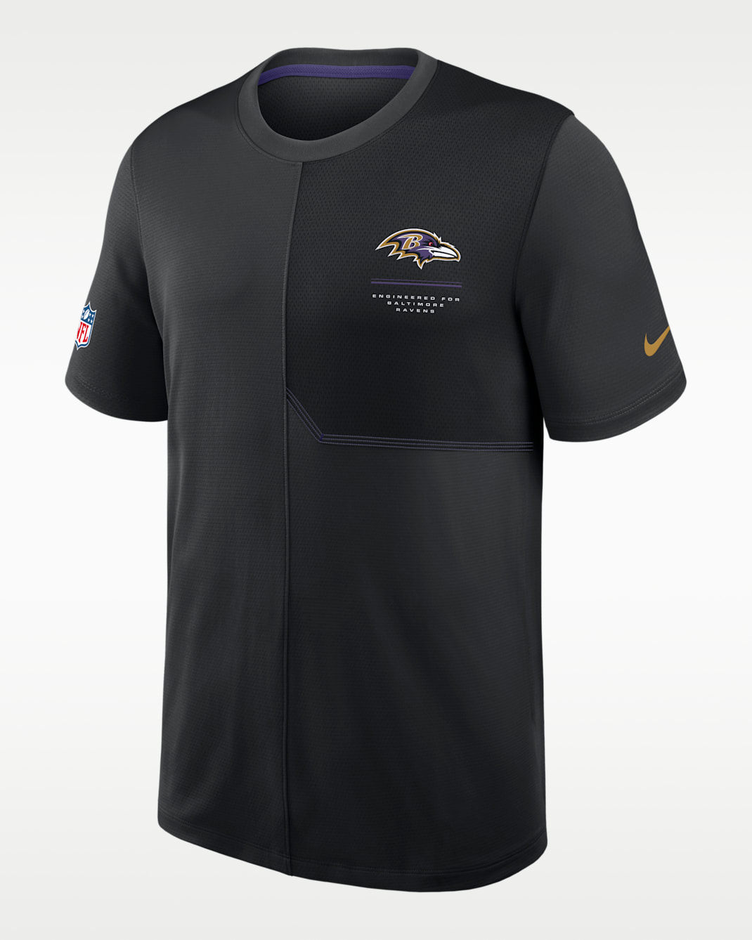 Baltimore Ravens Sideline Coach Men's Nike Dri-FIT NFL Top - Black/New Orchid