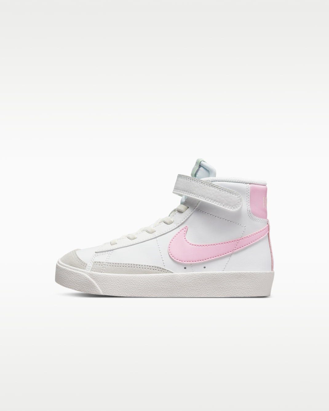 Tenis para niños de preescolar Nike Blazer Mid '77 - Blanco cumbre/Leche de coco/Pulpa dulce/Espuma rosa