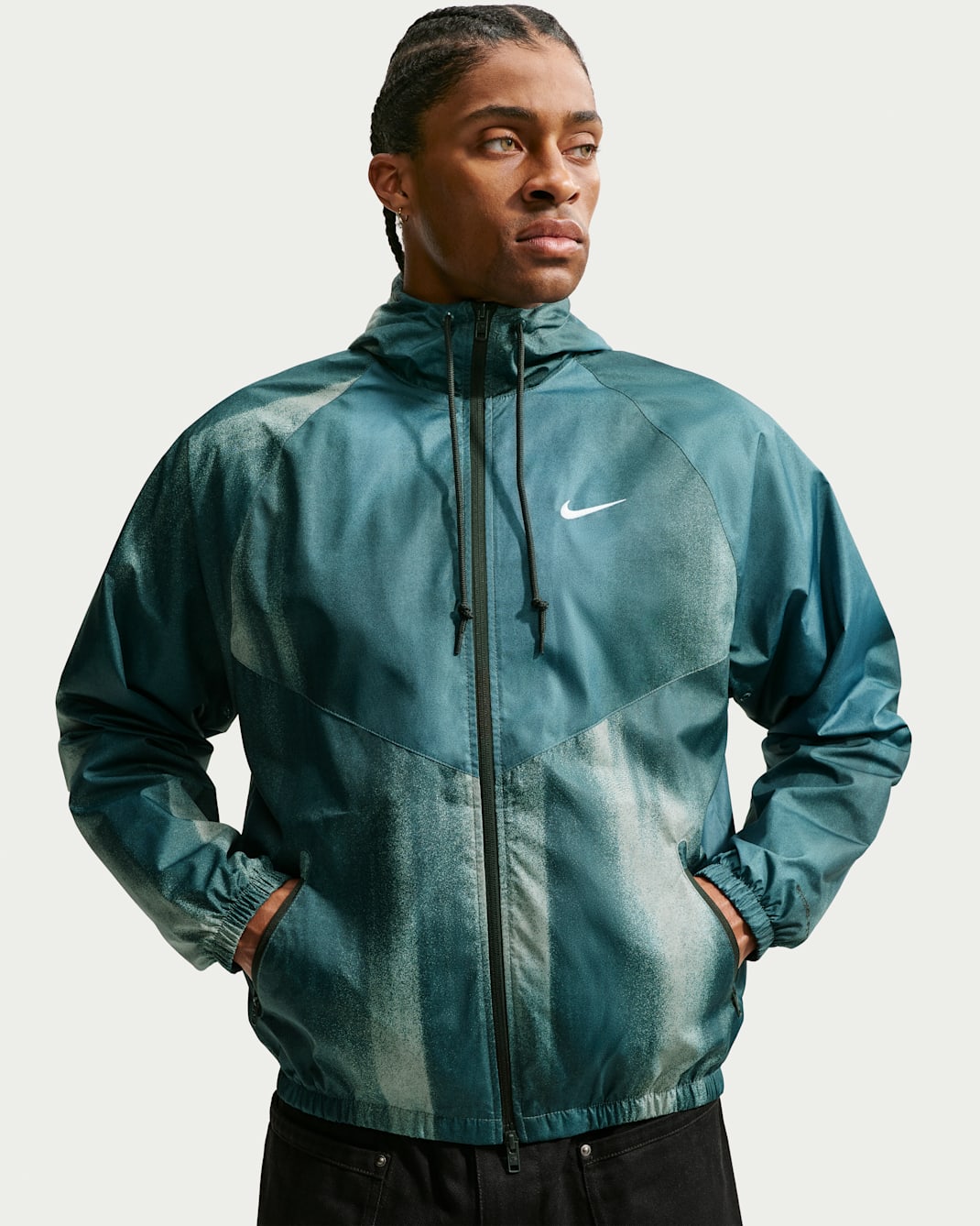 Nike Windrunner Men's Lined Jacket - Mineral Slate/White