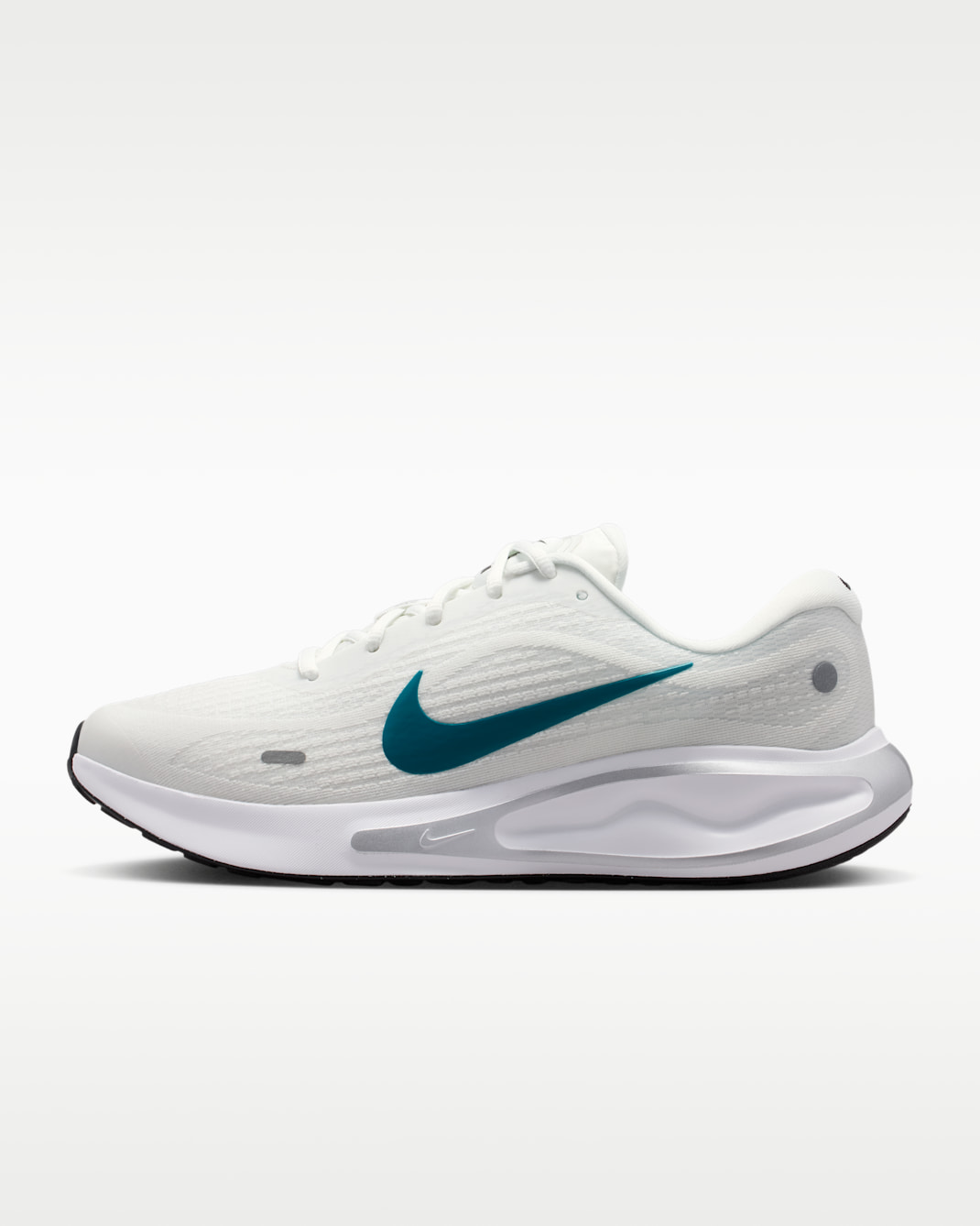 Nike Journey Run Men's Road Running Shoes - Summit White/Black/Metallic Silver/Bright Spruce