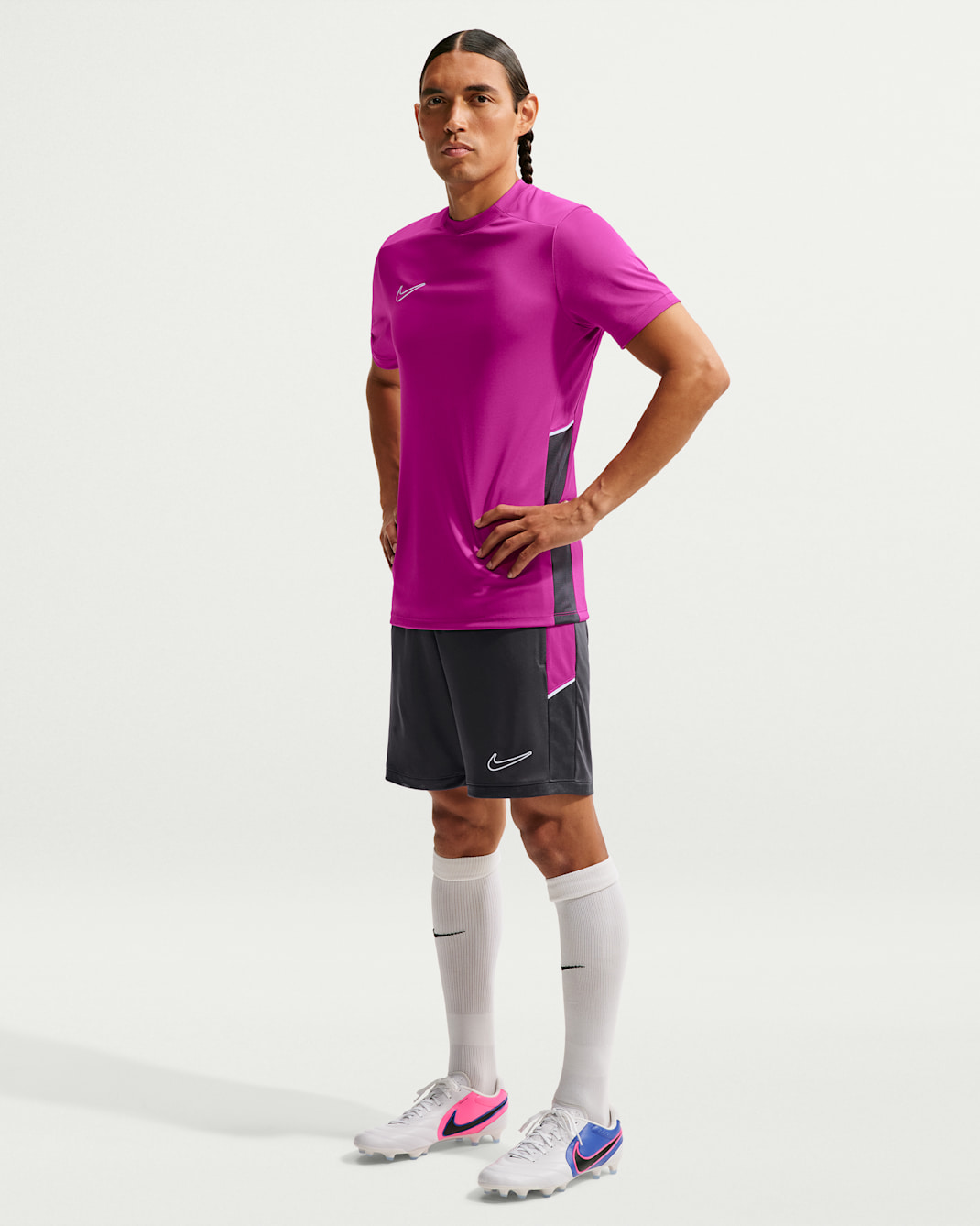 Nike Academy Men's Nike Dri-FIT Soccer Shorts - Gridiron/Medium Fuchsia/Gridiron/White