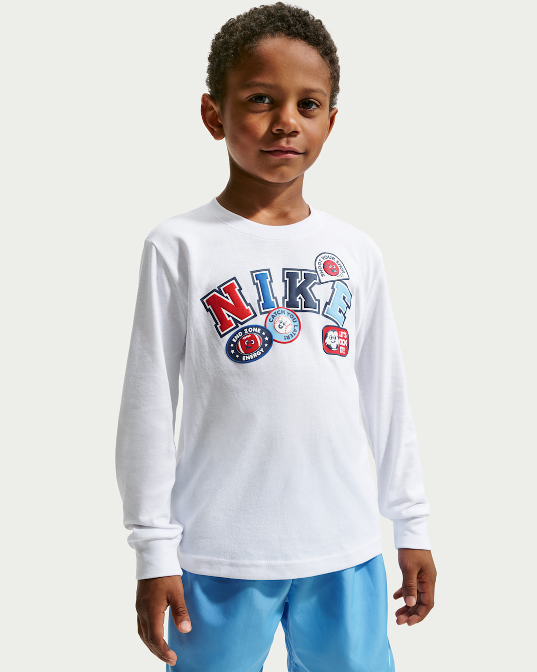 Nike リトルキッズ グラフィック ロングスリーブ Tシャツ - ホワイト