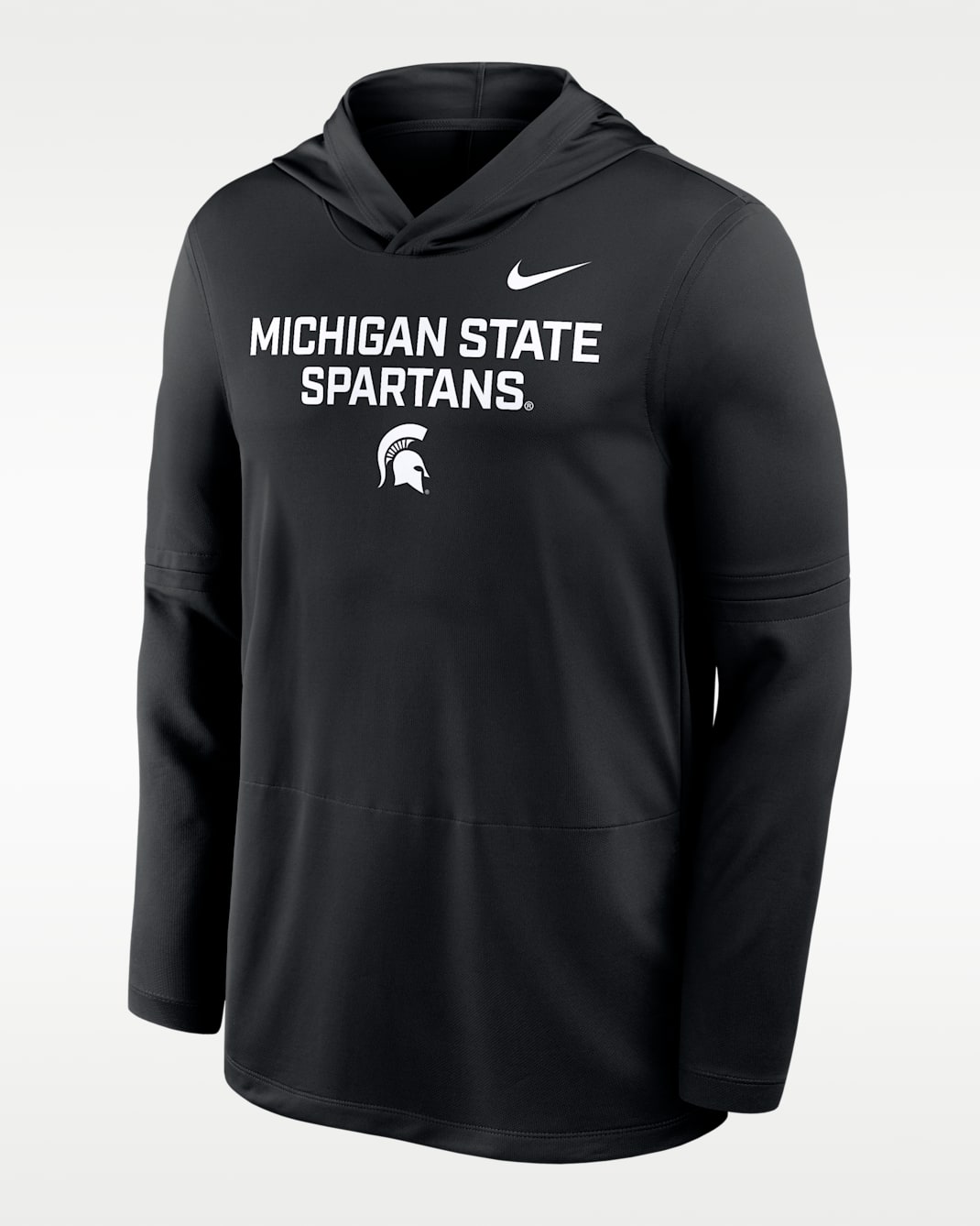 Michigan State Sideline Men's Nike Dri-FIT College Long-Sleeve Hooded Top - Black