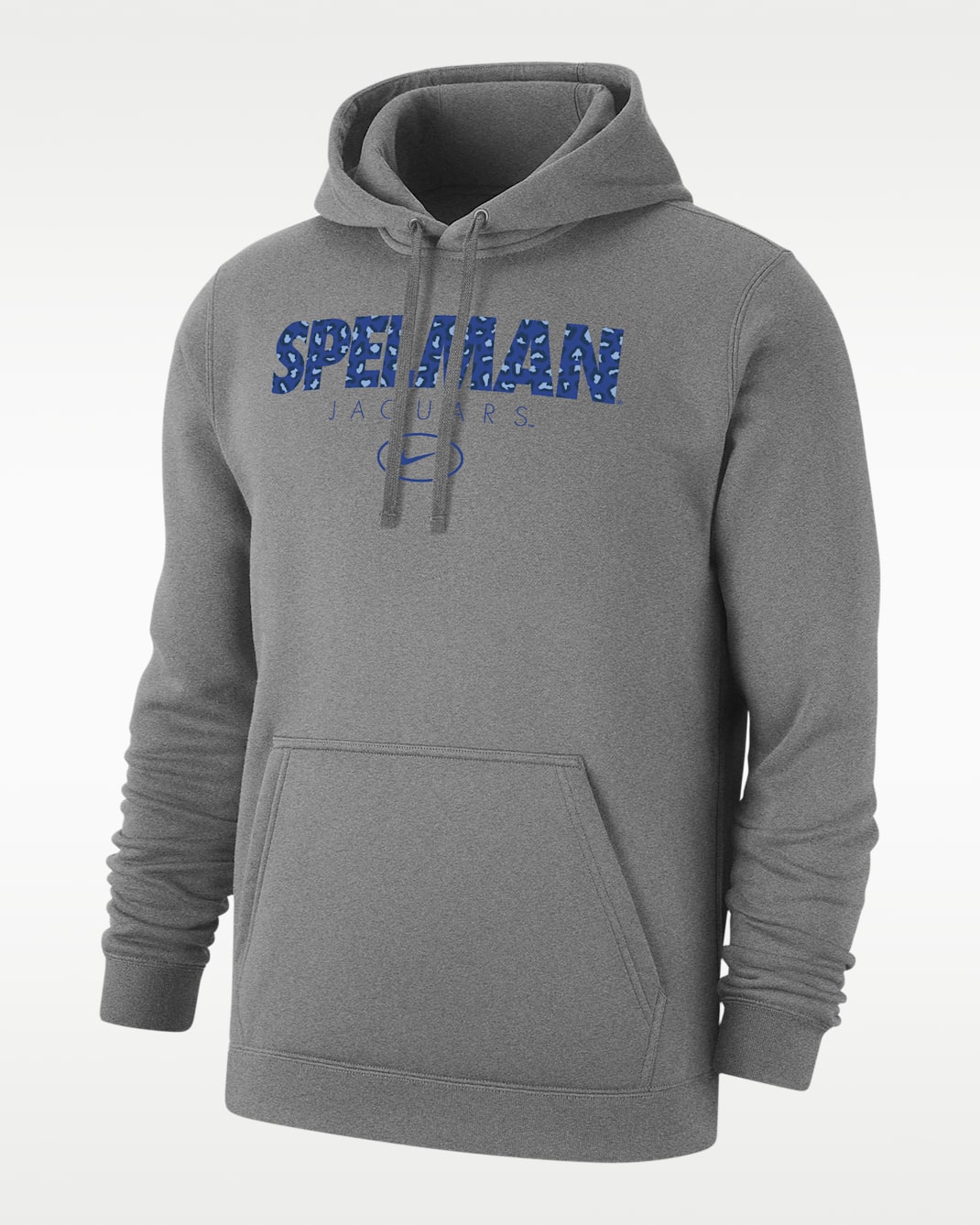 Nike College (Spelman College) Men's Club Fleece Hoodie - Dark Grey Heather