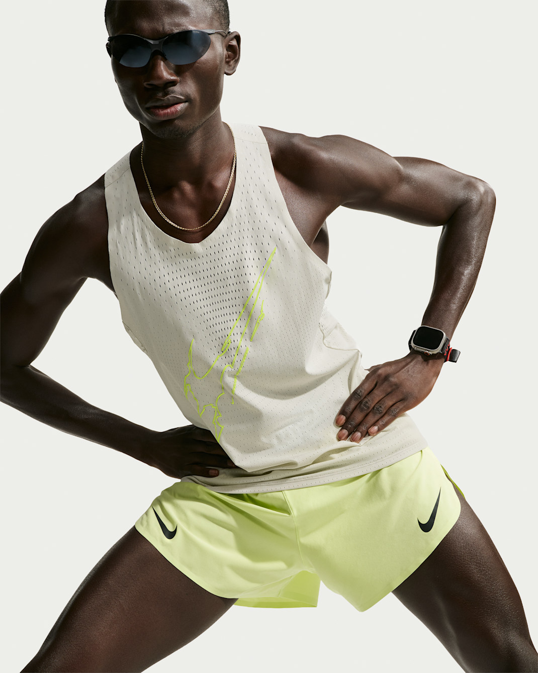 Nike AeroSwift Men's Dri-FIT ADV Running Vest - Light Bone