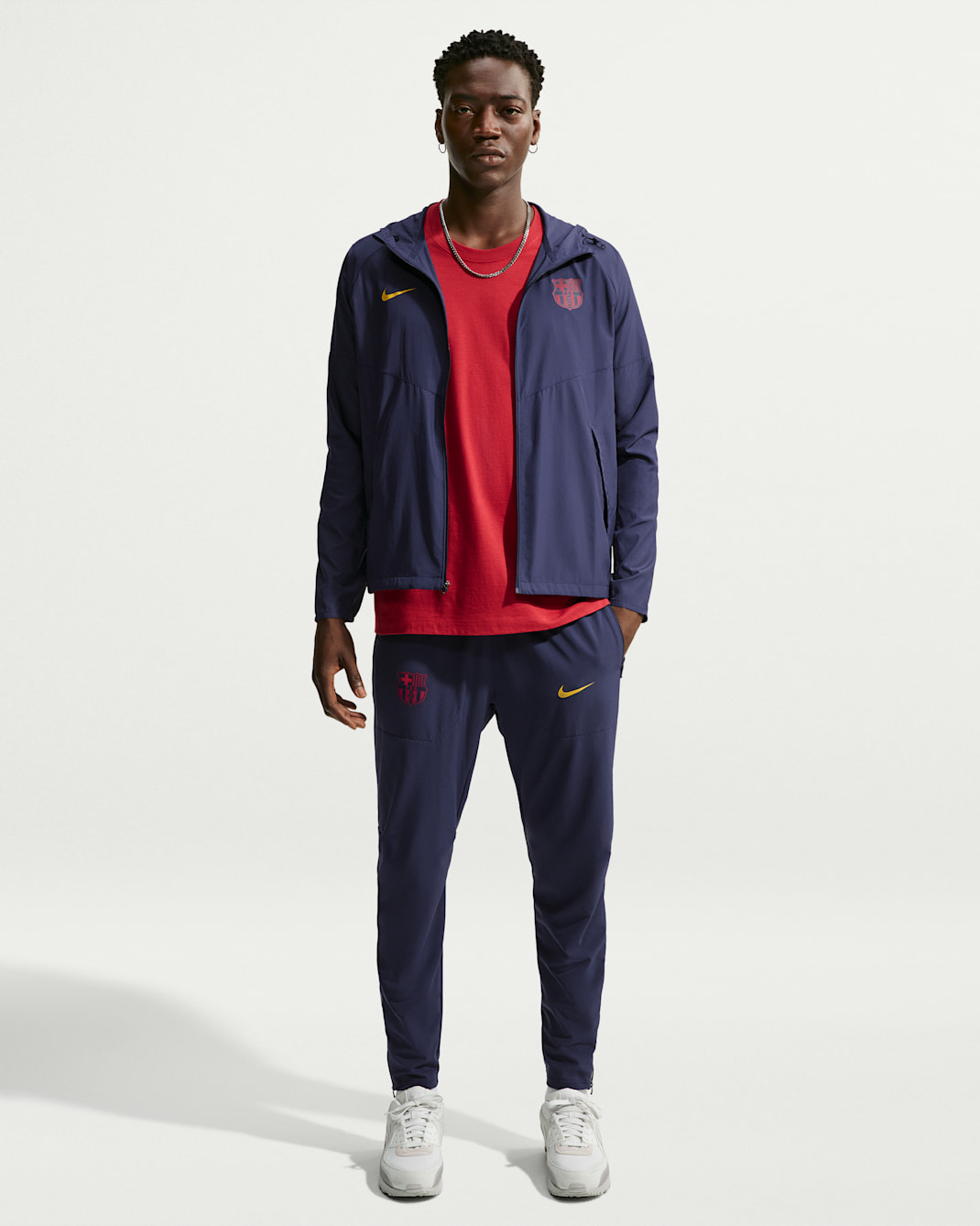 FC Barcelona City Side Men's Nike Football Trousers - Blackened Blue/Mineral Yellow