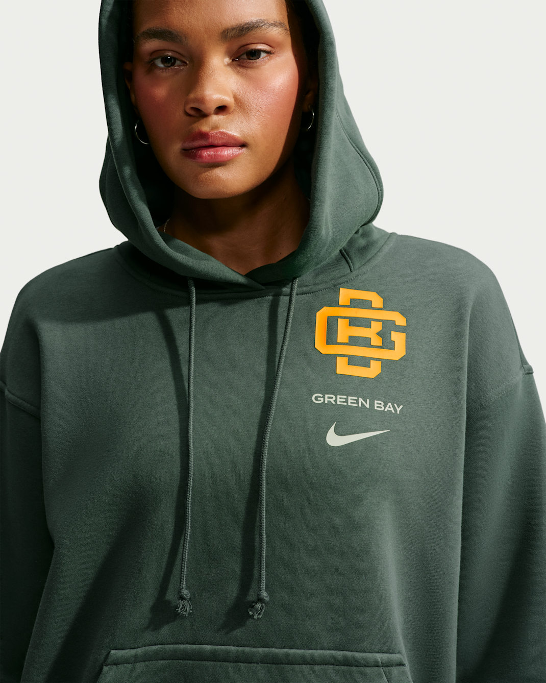Sudadera con gorro sin cierre Nike de la NFL oversized para mujer Green Bay Packers Rivalries Collection Phoenix - Verde vintage