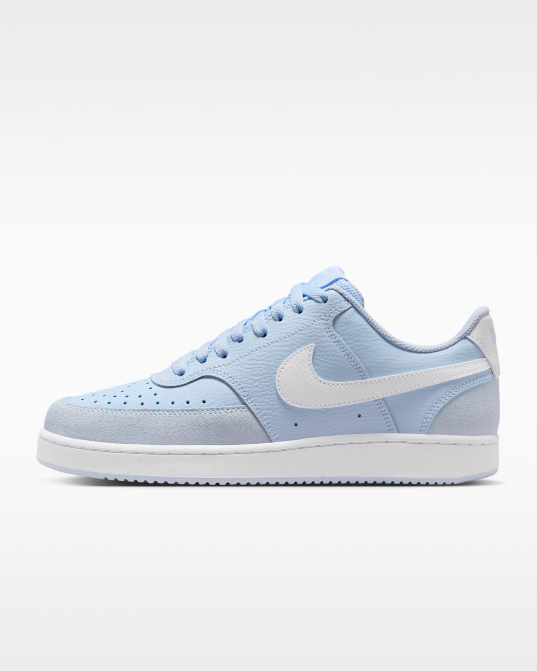 Nike Court Vision Low Suede Women's Shoes - Hydrogen Blue/White