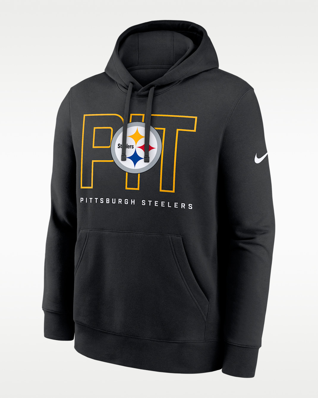 Pittsburgh Steelers Busted Play Club Men's Nike NFL Pullover Hoodie - Black