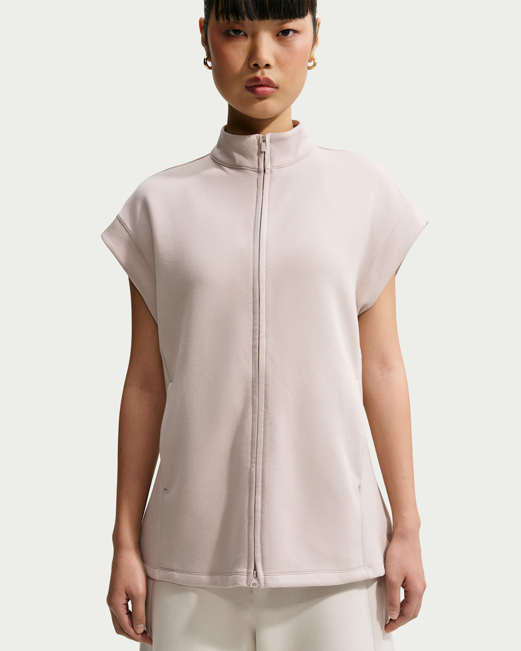 Nike 24.7 ImpossiblySoft Women's Dri-FIT Full-Zip Tunic - Cream II/College Grey