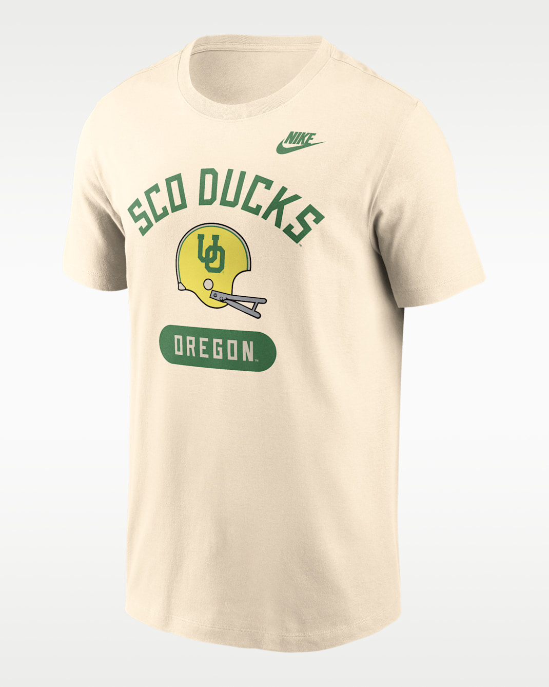 Oregon Legacy Arch Helmet Men's Nike College T-Shirt - Natural