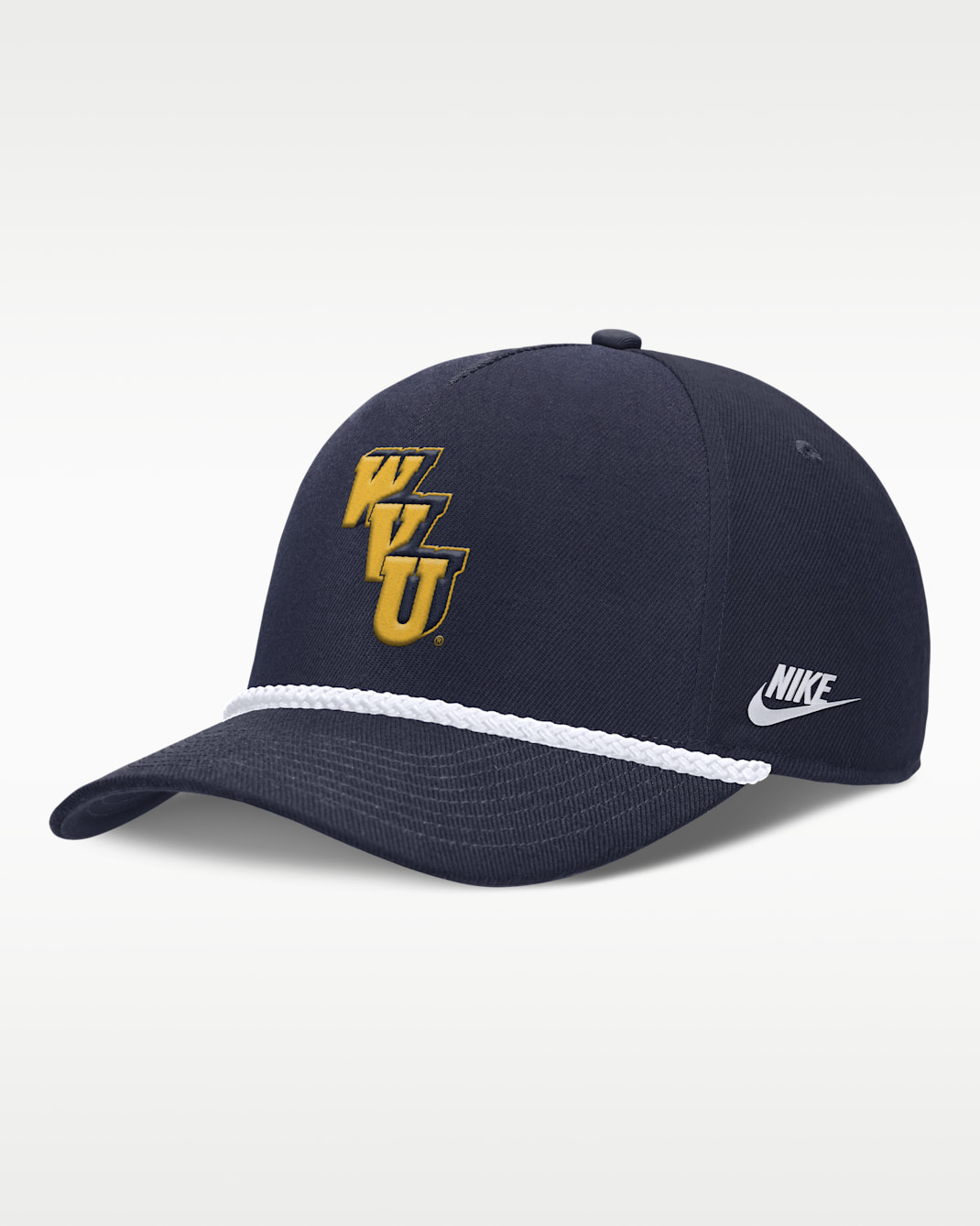 West Virginia Legacy Basketball Rope Rise Men's Nike College Adjustable Hat - Navy