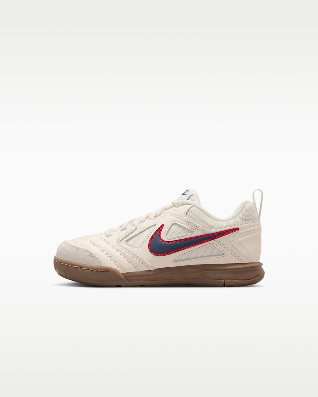 Nike Gato Younger Kids' Shoes - Pale Ivory/University Red/Gum Dark Brown/Thunder Blue