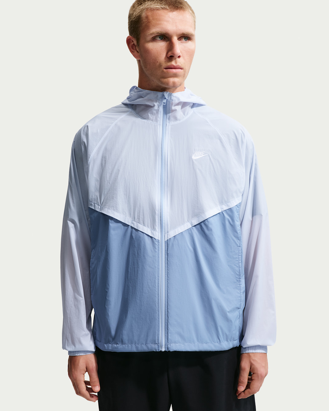Nike Windrunner Men's Unlined Full-Zip UV Jacket - Hydrogen Blue/Work Blue/White
