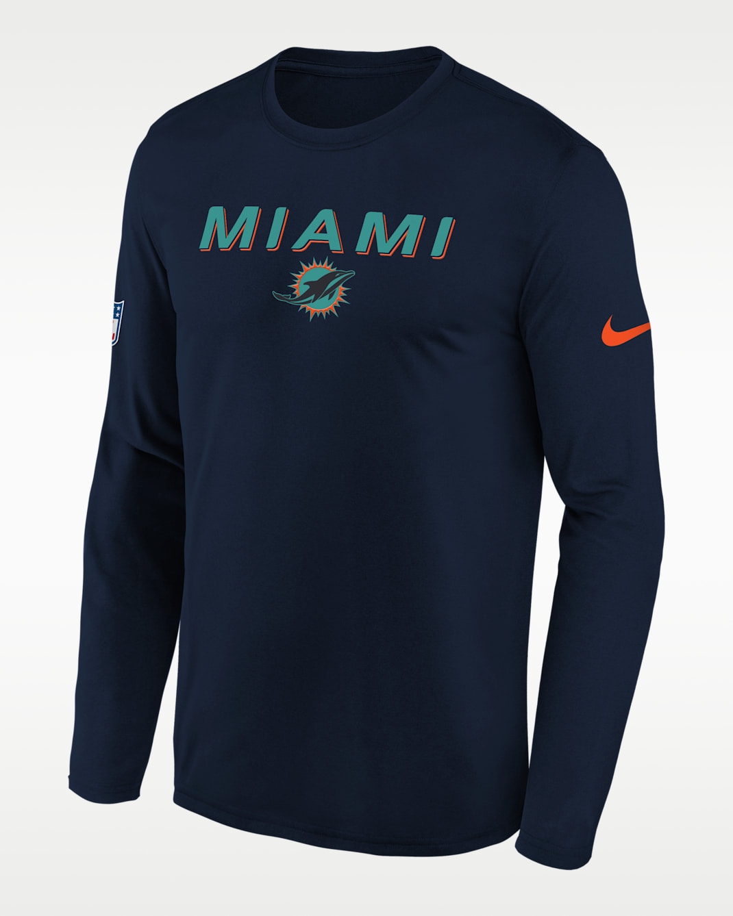 Miami Dolphins Rivalries Collection Sideline Legend Big Kids' Nike Dri-FIT NFL Long-Sleeve T-Shirt - Cobalt