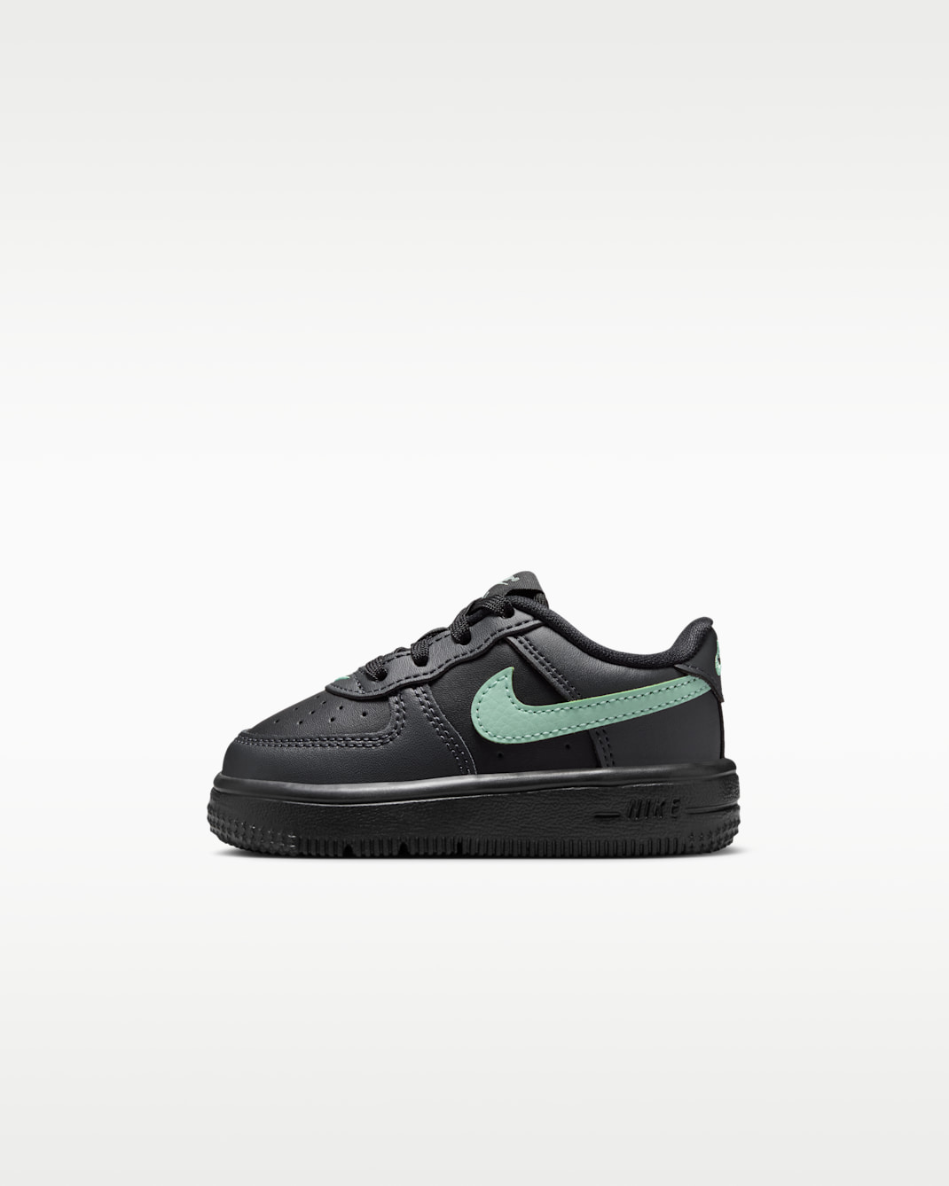 Nike Force 1 Low Baby/Toddler Shoes - Black/Anthracite/Arctic Green
