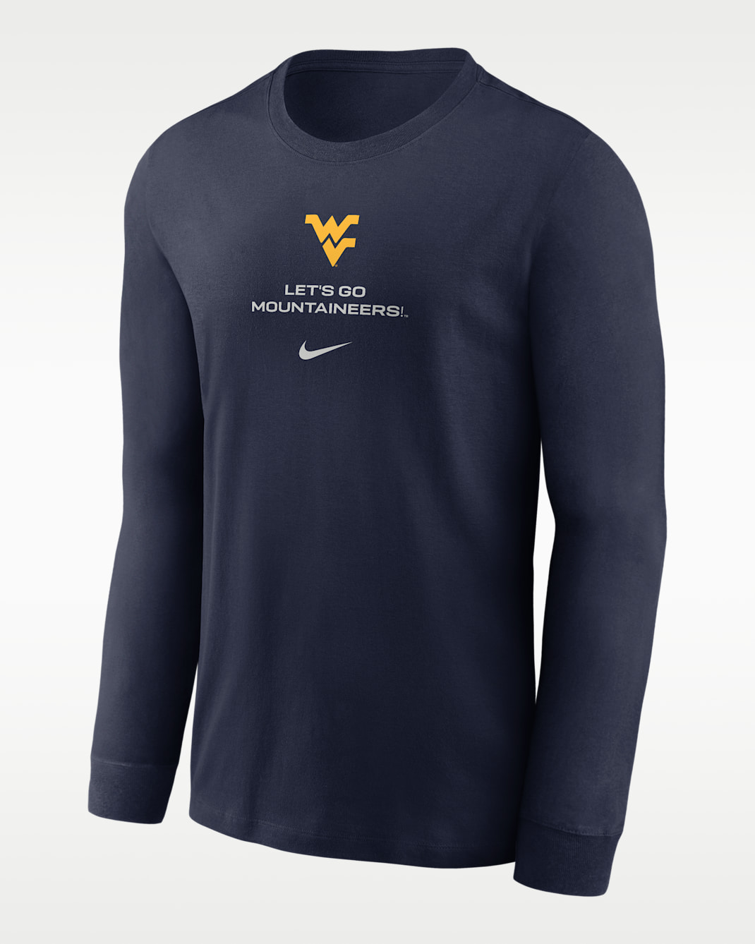 West Virginia Sideline Men's Nike Dri-FIT College Long-Sleeve T-Shirt - College Navy