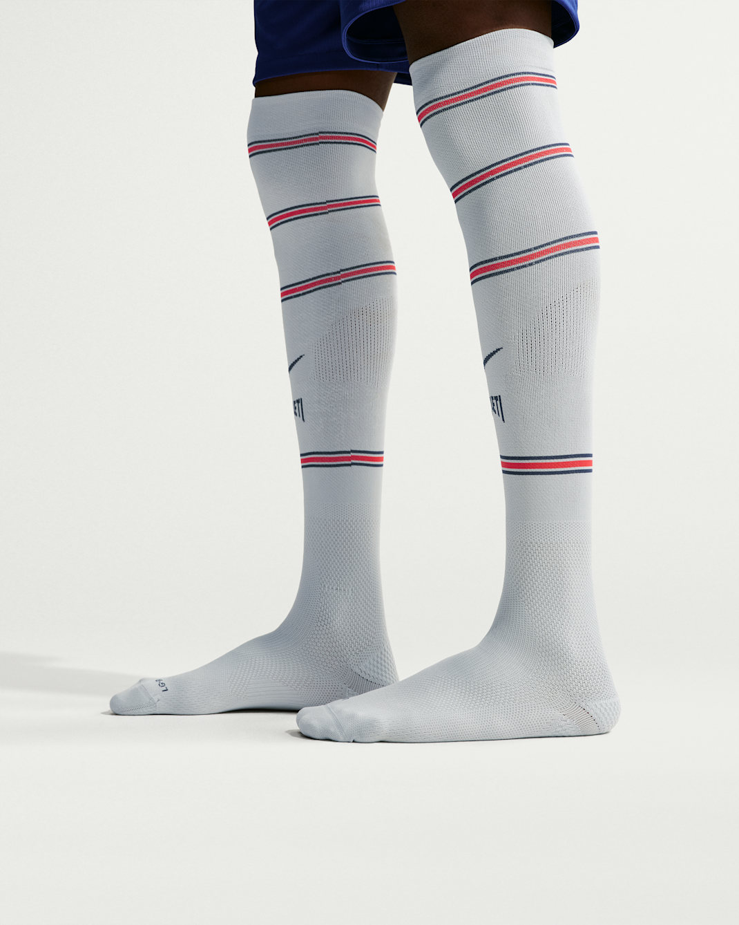 Knähöga fotbollsstrumpor Atlético Madrid VaporFast (bortaställ) Nike Dri-FIT ADV - Light Pumice/Salsa Red/Obsidian